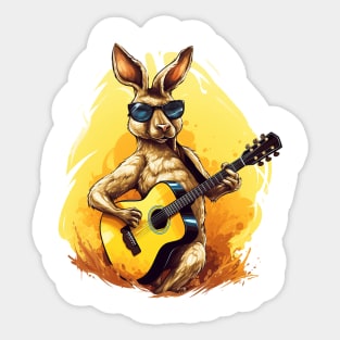 kangaroo guitarist Sticker